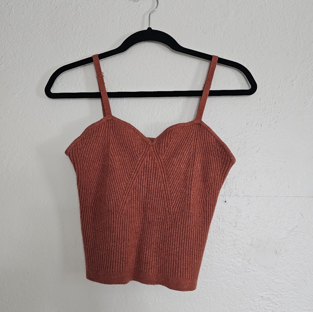 Burnt Orange Large Wild Fable Knit Cropped Cami